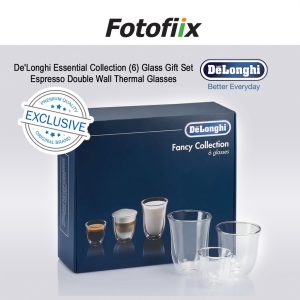 DeLonghi Essential Collection (6) Glass Gift Set - Espresso Double Wall Thermal Glasses - DLSC302