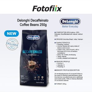 DeLonghi Decaffeinato Whole Coffee Beans 250g