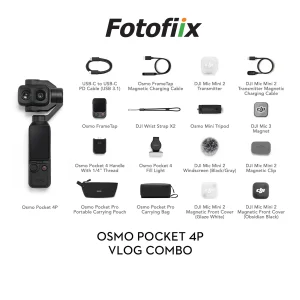 DJI Osmo Pocket 4P [Vlog Combo] Black